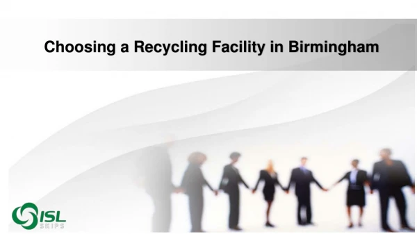 Recycling Facility in Birmingham