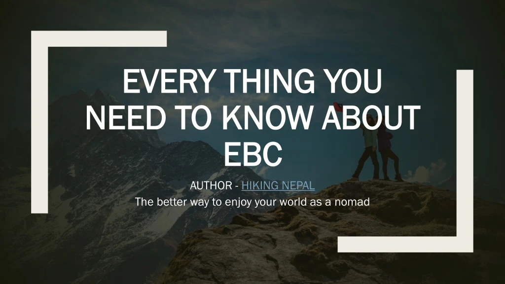every thing you need to know about ebc