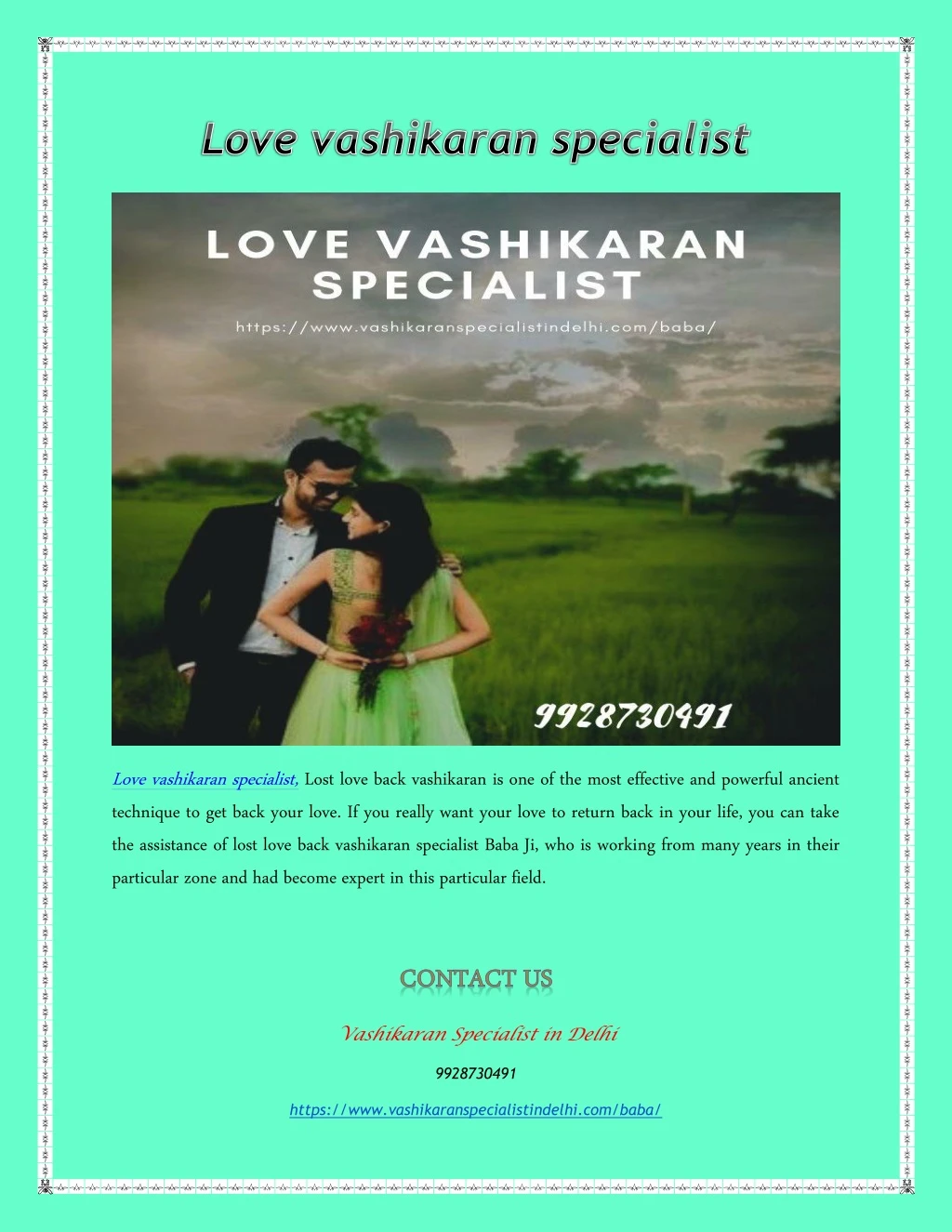 love vashikaran specialist lost love back