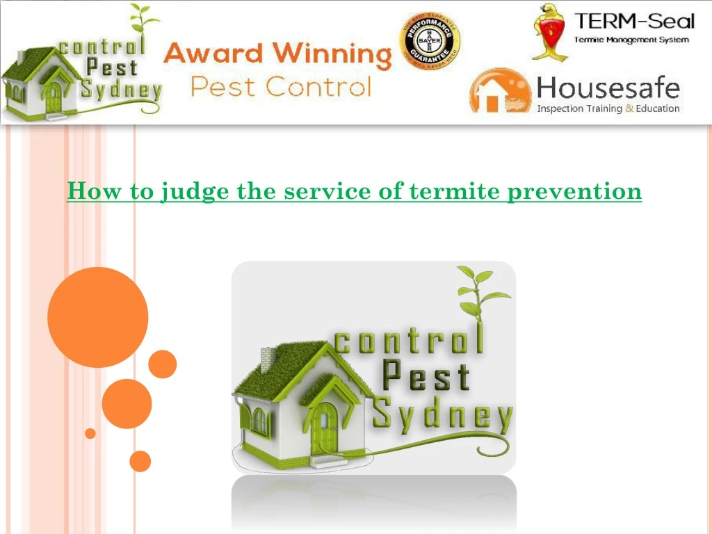 how to judge the service of termite prevention