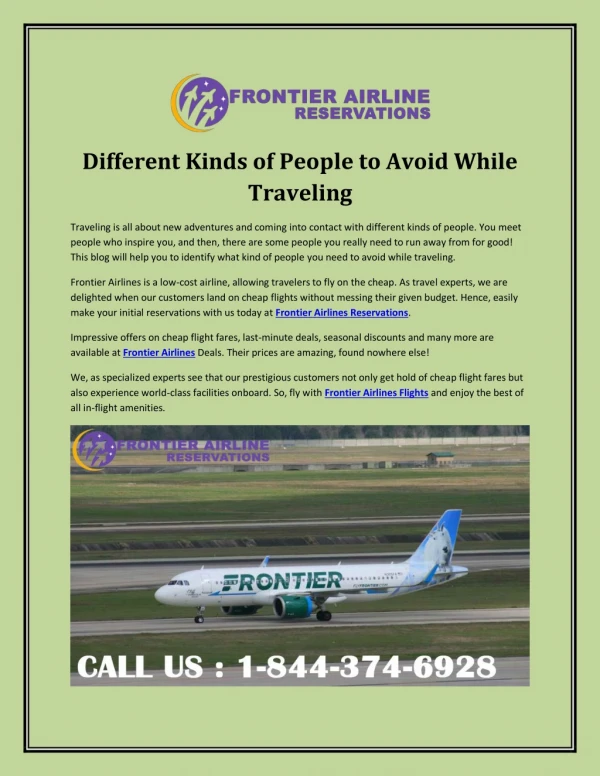 Different Kinds of People to Avoid While Traveling