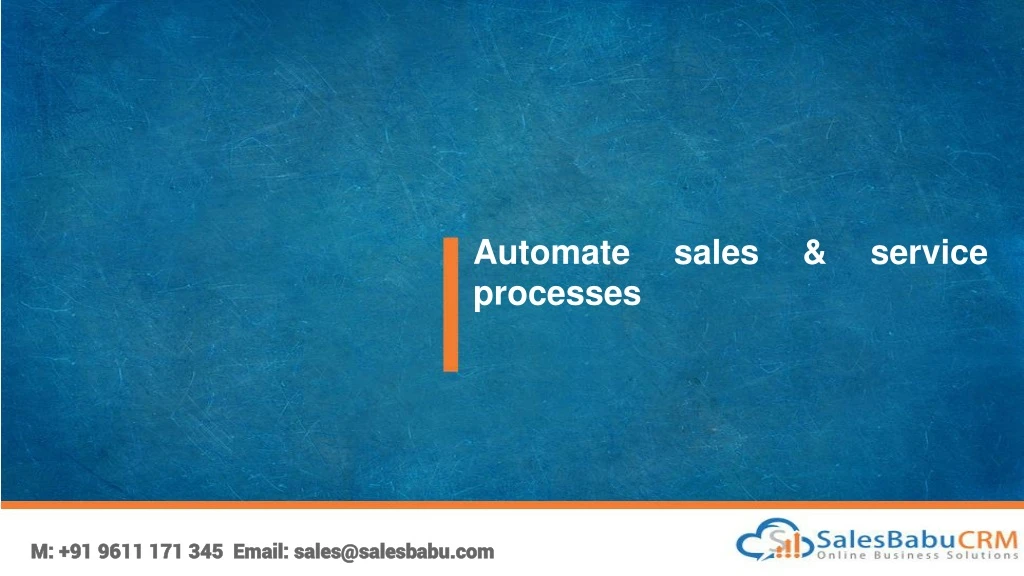 automate sales service processes