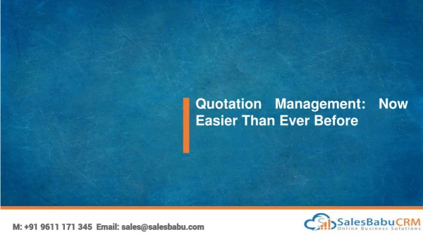 Quotation Management: Now Easier Than Ever Before