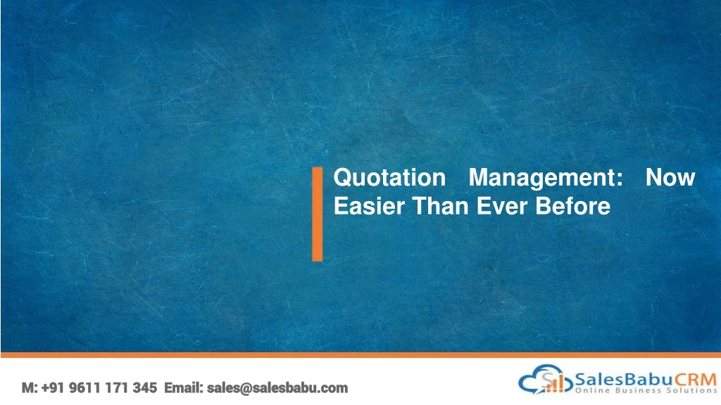 quotation management now easier than ever before