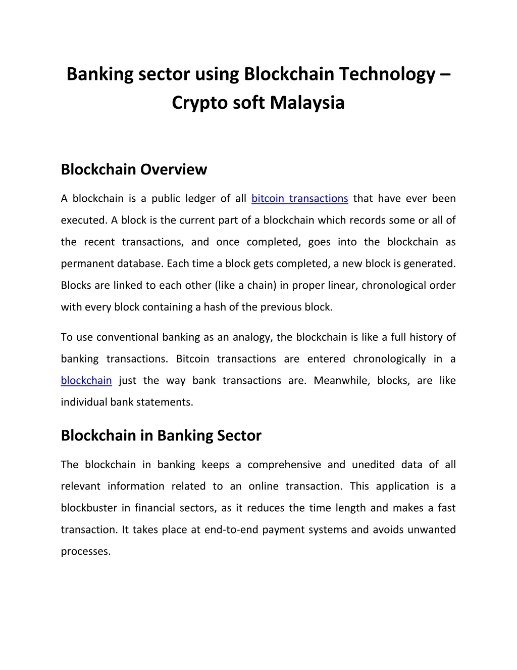 banking sector using blockchain technology crypto