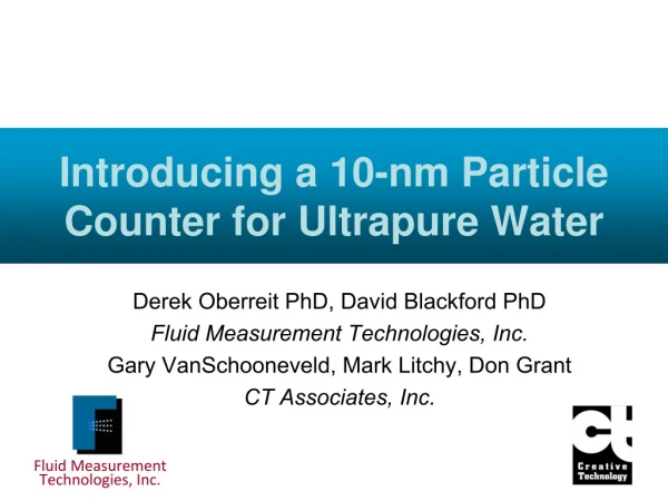 Introducing a 10-nm Particle Counter for Ultrapure Water