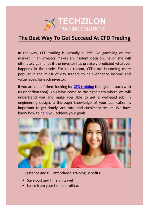 If you are one of them looking for CFD training