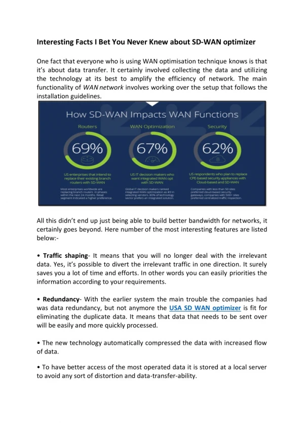 Interesting Facts I Bet You Never Knew about SD-WAN optimizer