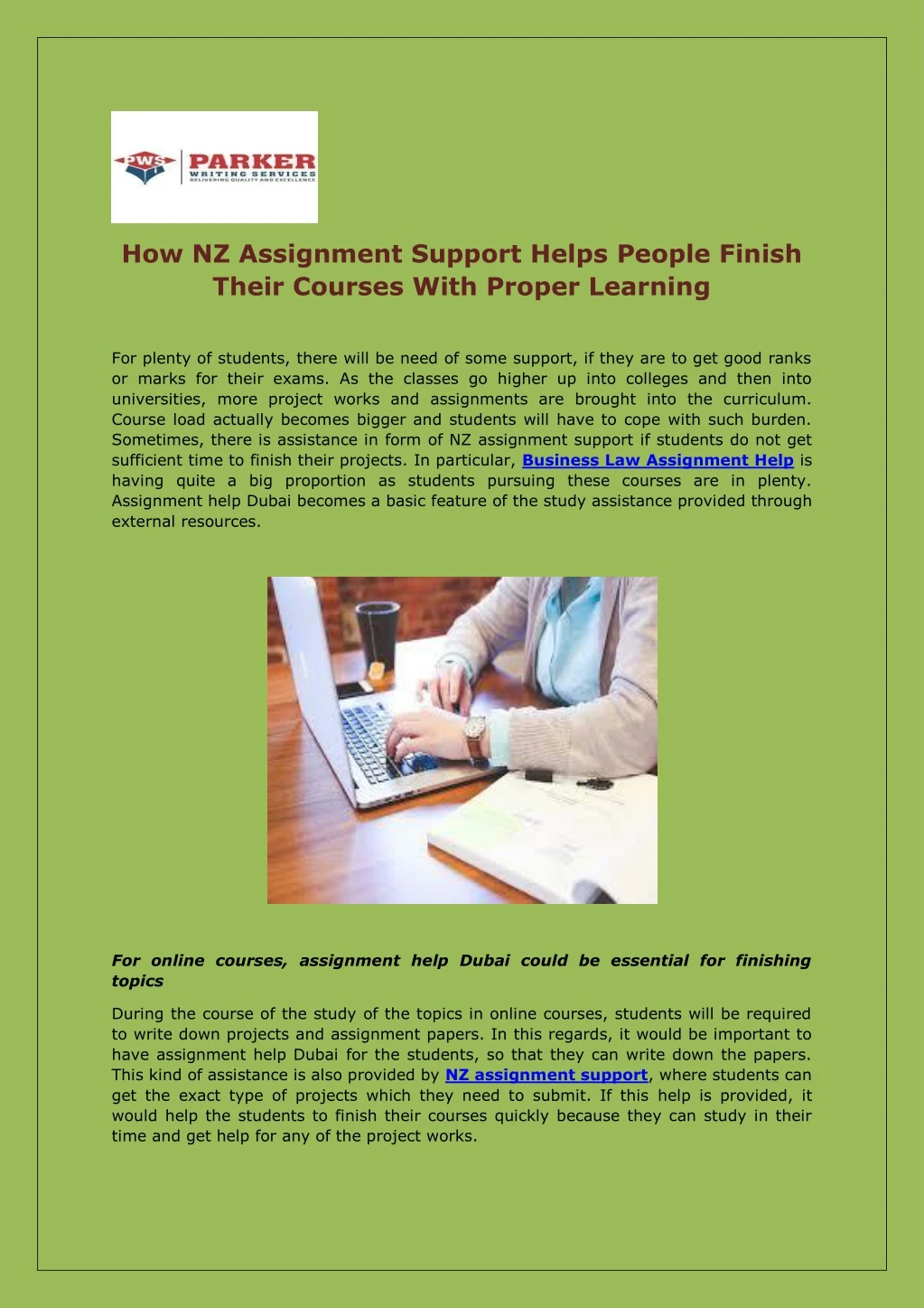 how nz assignment support helps people finish