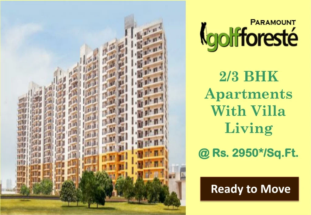 2 3 bhk apartments with villa living @ rs 2950