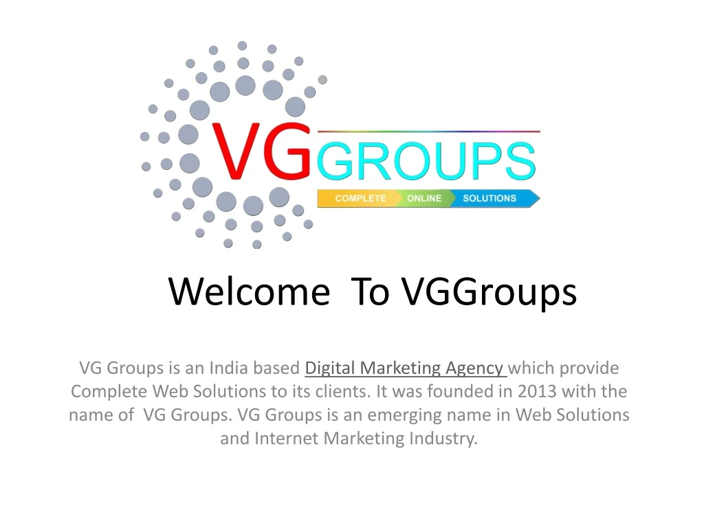 welcome to vggroups
