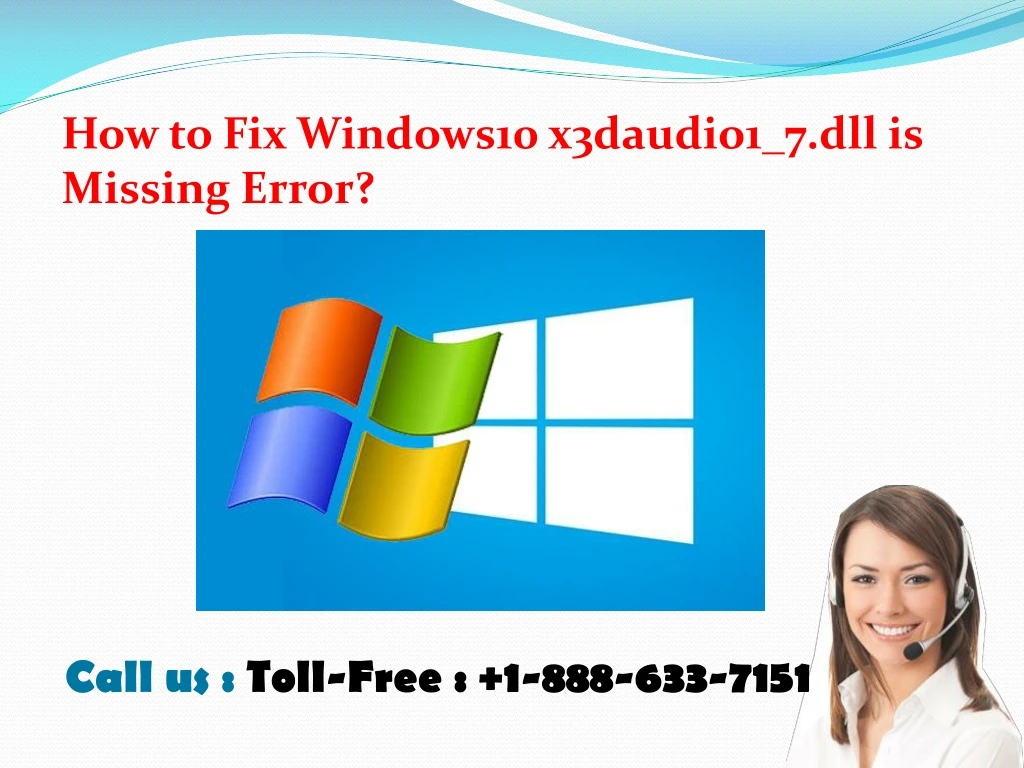 how to fix windows10 x3daudio1 7 dll is missing
