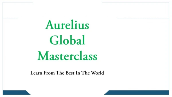Biosimilars training by Aurelius Global Masterclasses.