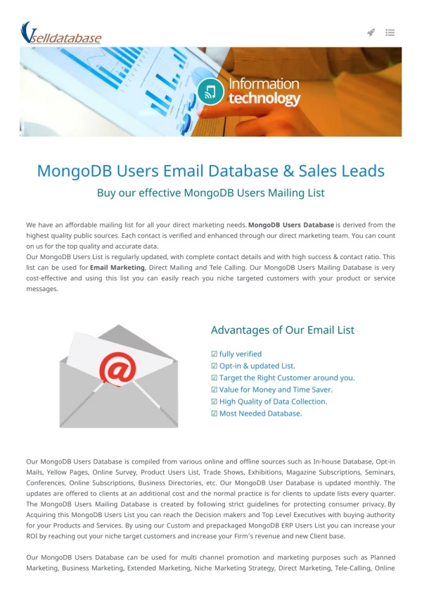 MongoDB User Email List- USA