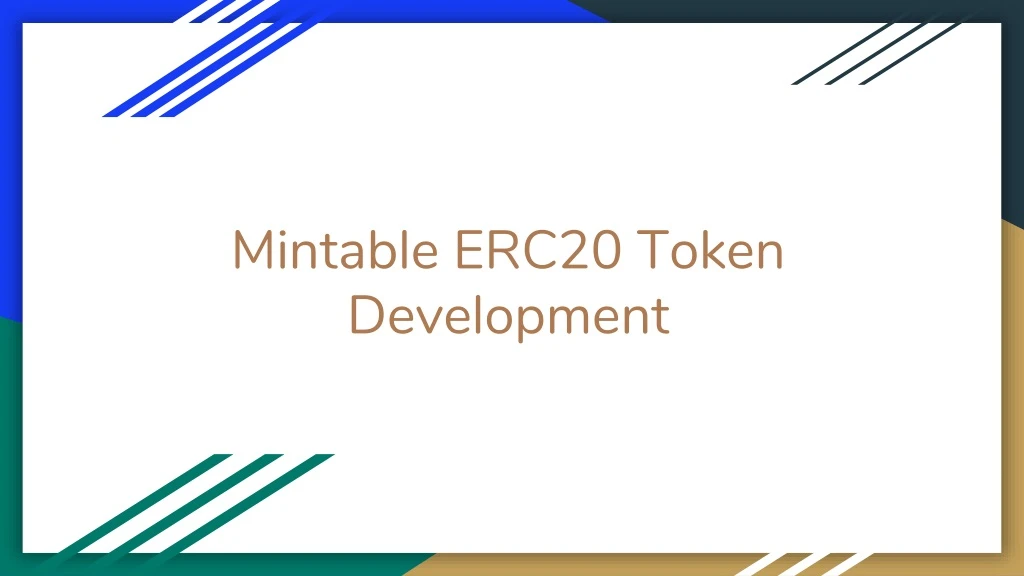mintable erc20 token development