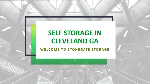 Find the Best Self Storage Services in Cleveland GA