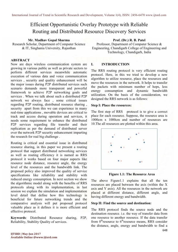 Efficient Opportunistic Overlay Prototype with Reliable Routing and Distributed Resource Discovery Services