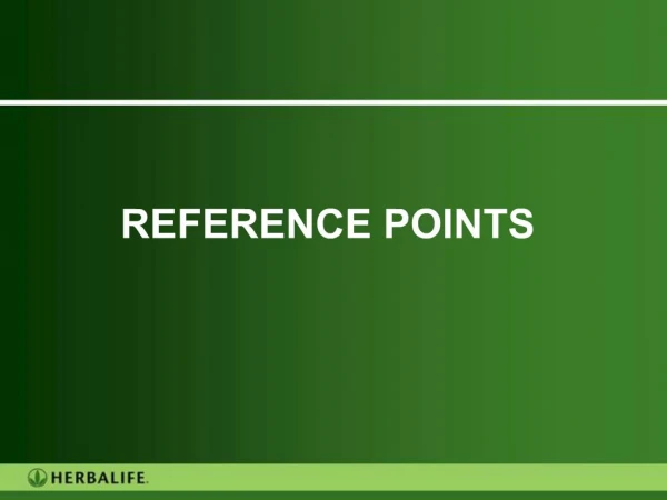 REFERENCE POINTS