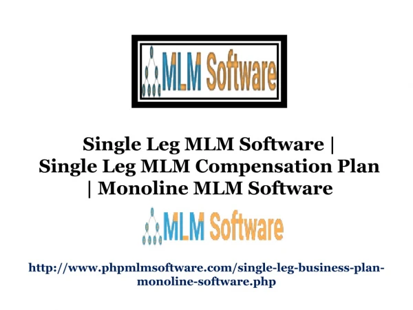 Single Leg MLM Compensation Plan