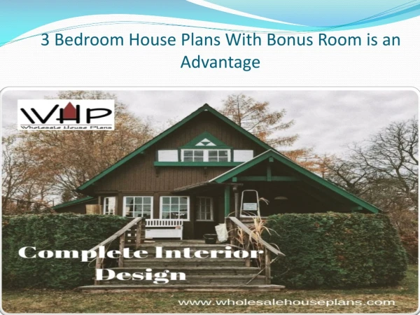 3 Bedroom House Plans With Bonus Room is an Advantage