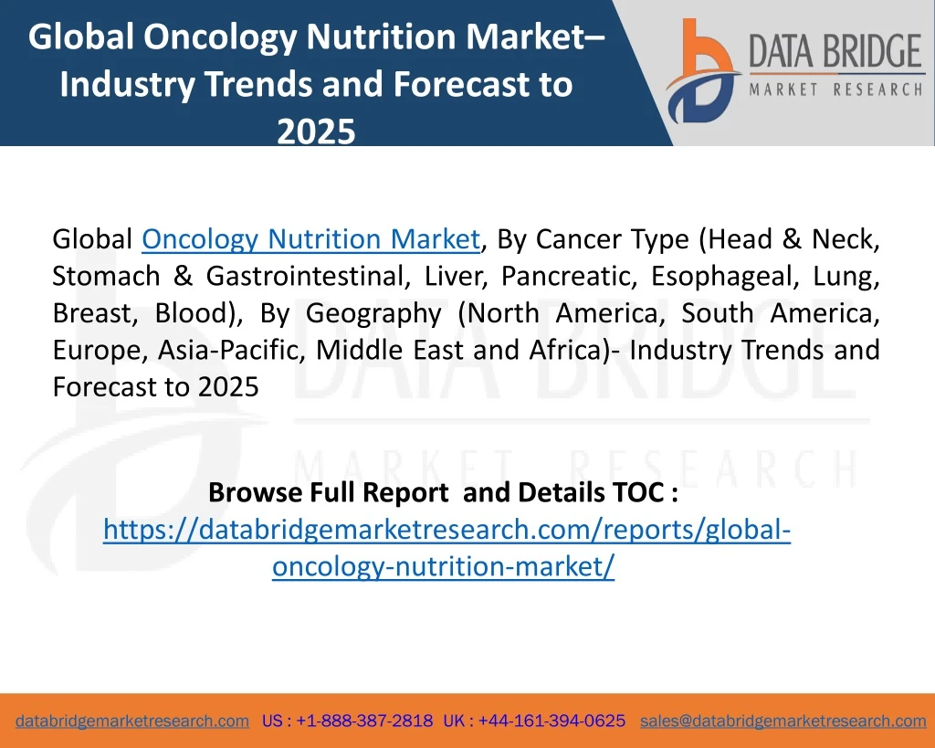 global oncology nutrition market industry trends