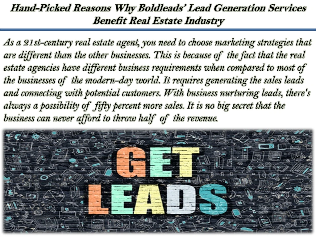 hand picked reasons why boldleads lead generation