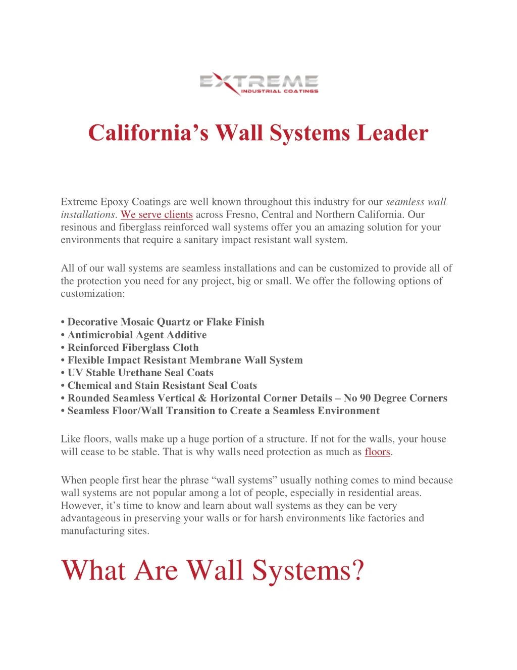 california s wall systems leader