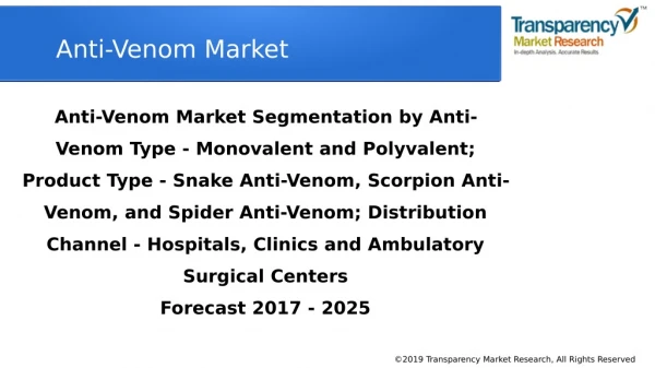 Anti-Venom Market