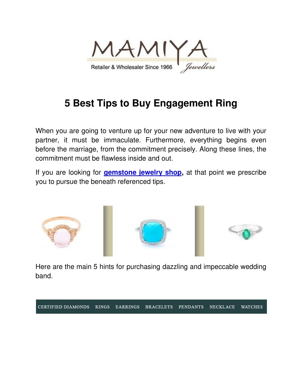 5 best tips to buy engagement ring