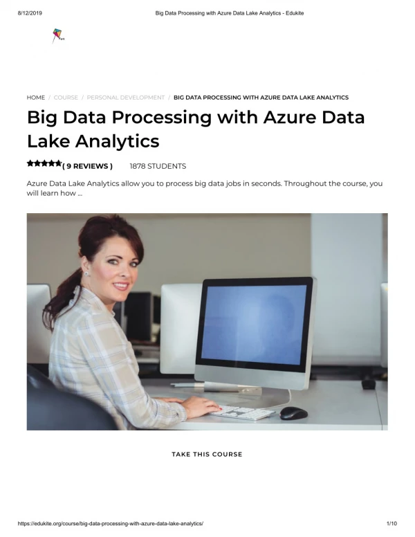 Big Data Processing with Azure Data Lake Analytics - Edukite