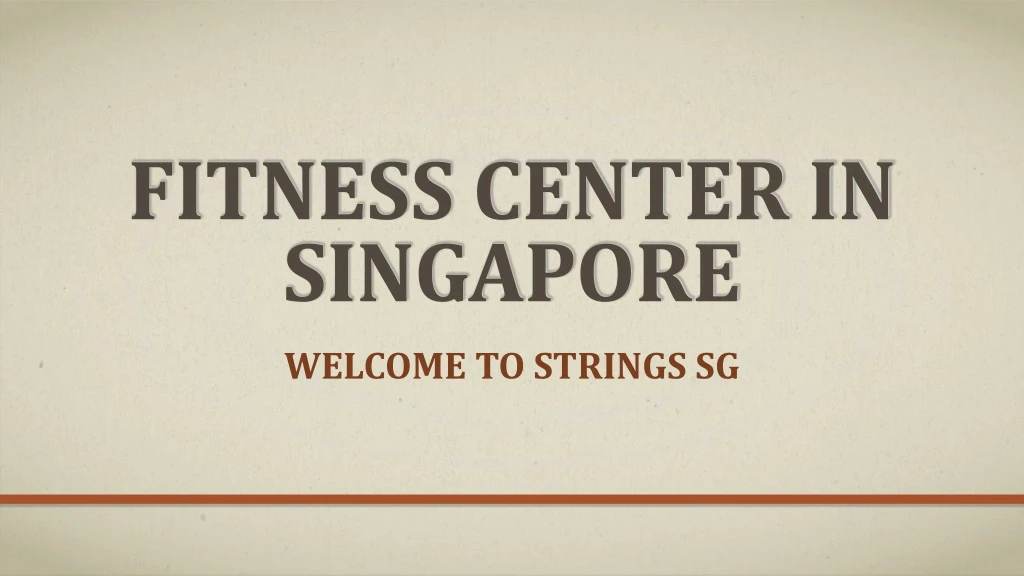 fitness center in singapore