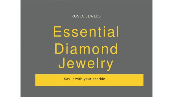 Essential Diamond Jewelry