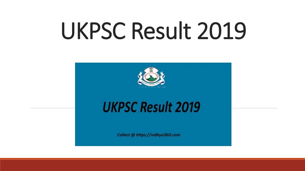 ukpsc result 2019