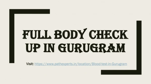 full body check up in gurugram