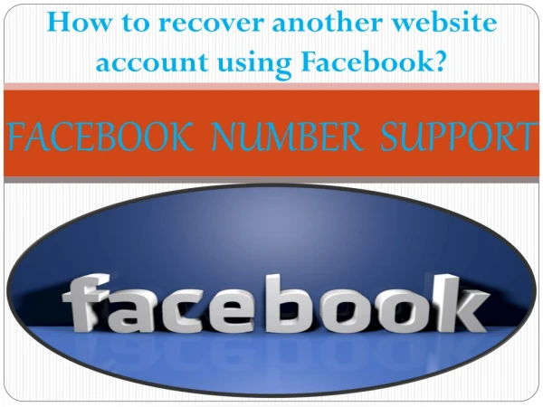 How to recover another website account using Facebook?