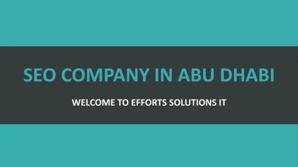 seo company in abu dhabi