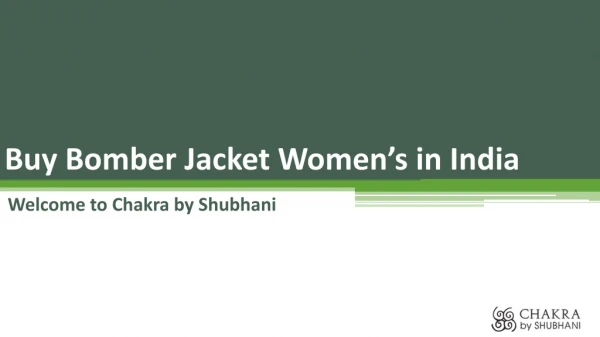 Buy Bomber Jacket Womens in India