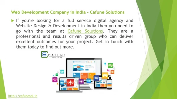 Web Development Company in India - Cafune Solutions
