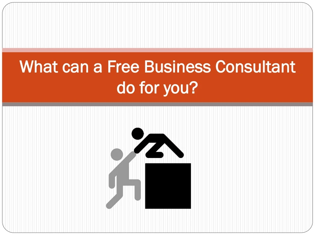 what can a free business consultant do for you