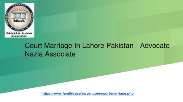 Procedure Of Court Marriage In Lahore Paksitan