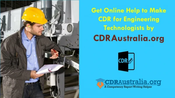 CDR for Engineering Technologists Australia