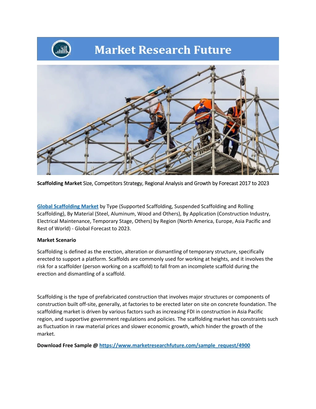 scaffolding market size competitors strategy