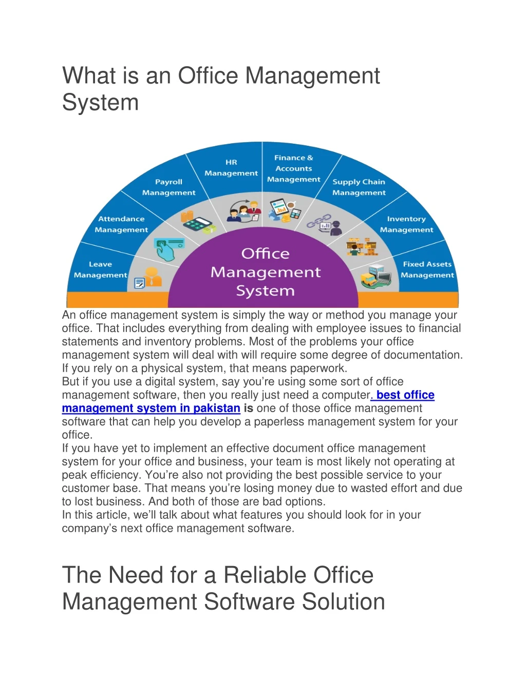 what is an office management system