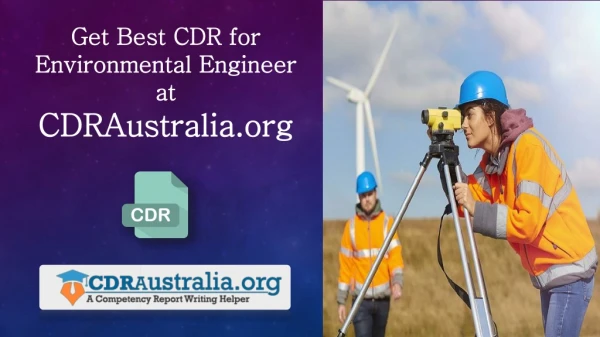 CDR for Environmental Engineer Australia