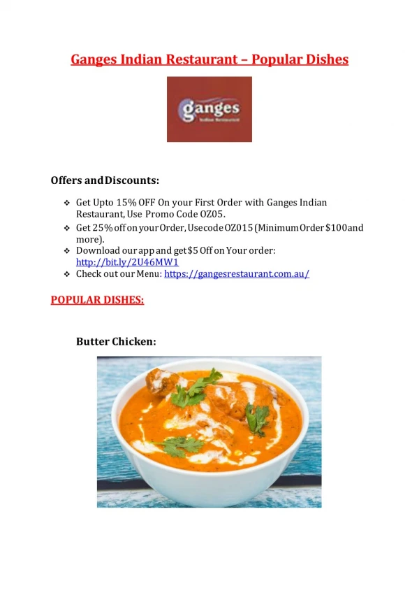 Ganges Indian Restaurant Alexander Heights– 10% off- food delivery Perth.