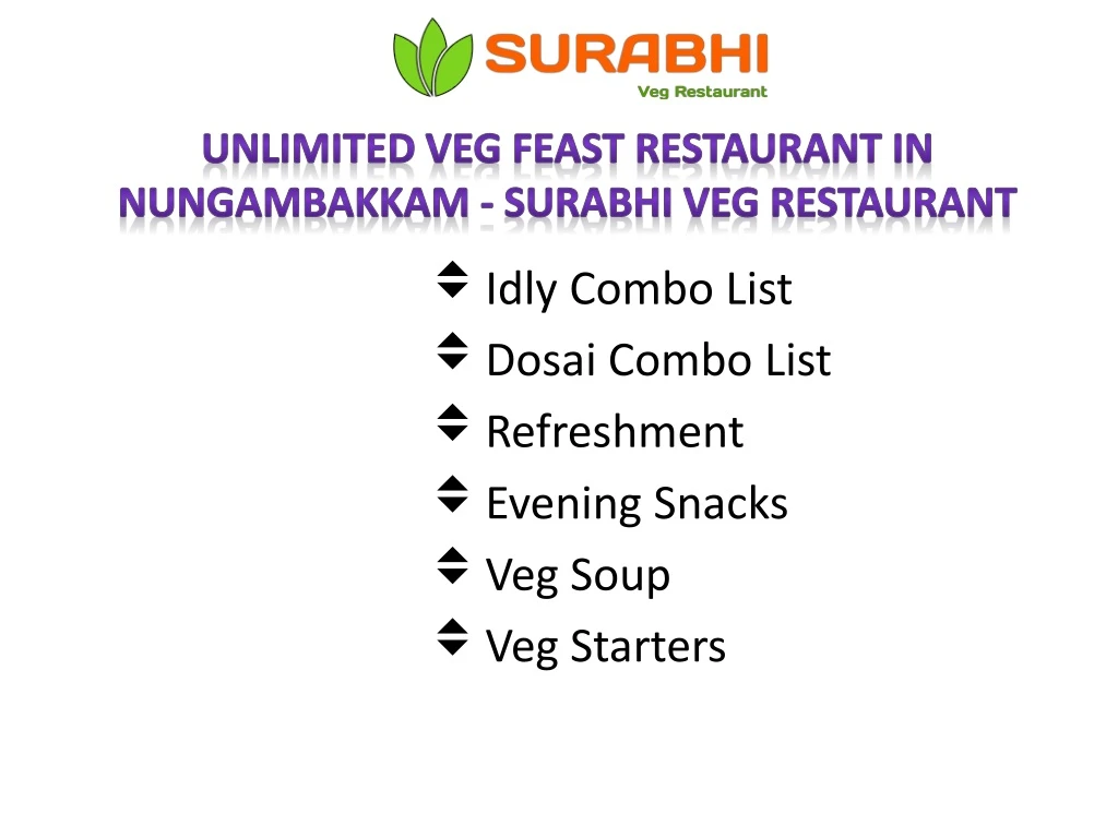unlimited veg feast restaurant in nungambakkam surabhi veg restaurant
