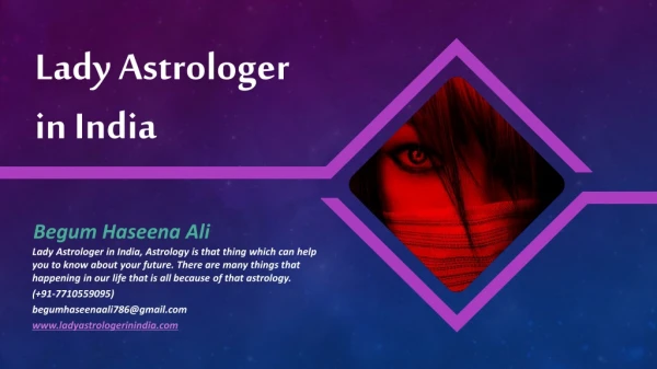 Lady Astrologer in India