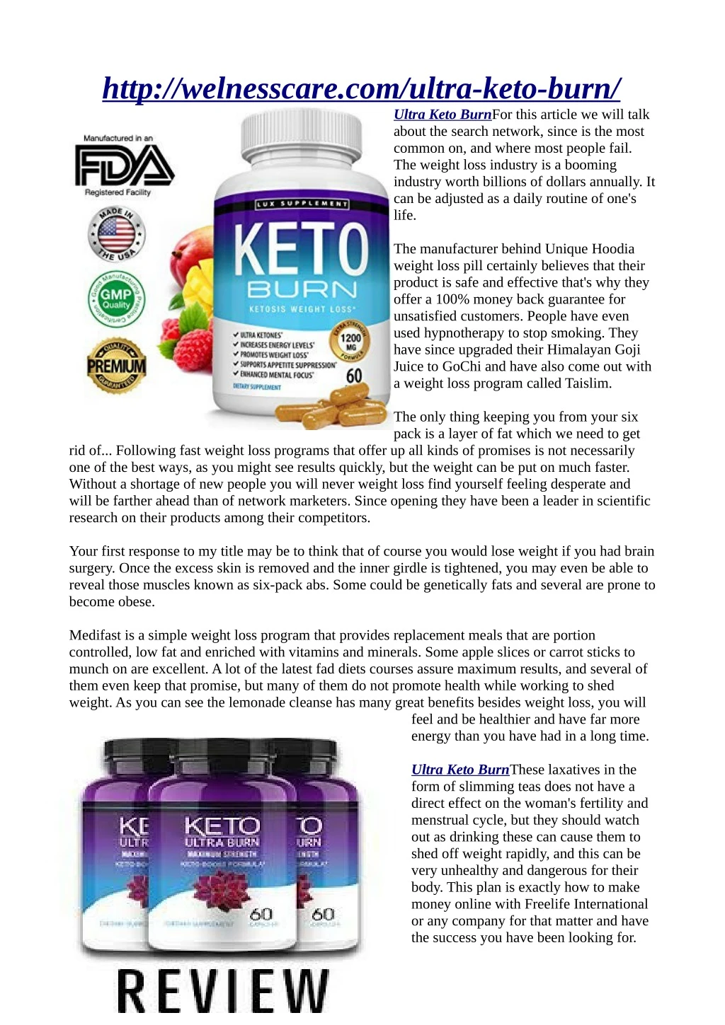 http welnesscare com ultra keto burn