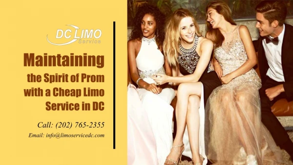 Maintaining the Spirit of Prom with a Cheap Limo Service in DC