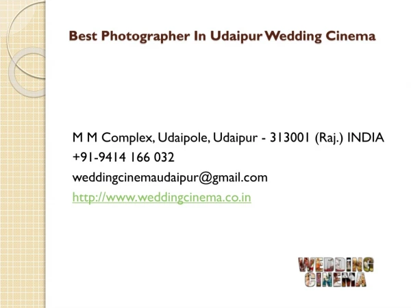 Best Photographer In Udaipur Wedding Cinema